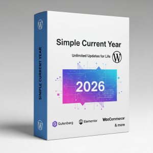 Plugin Wordpress Simple Current Year